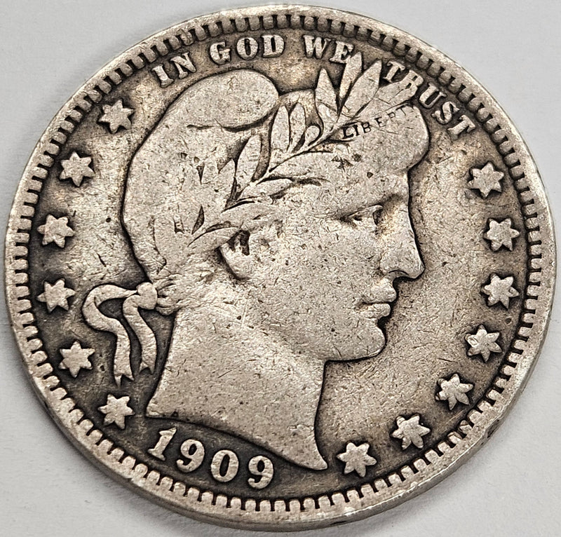 1909-D Barber Quarter . . . . Extremely Fine