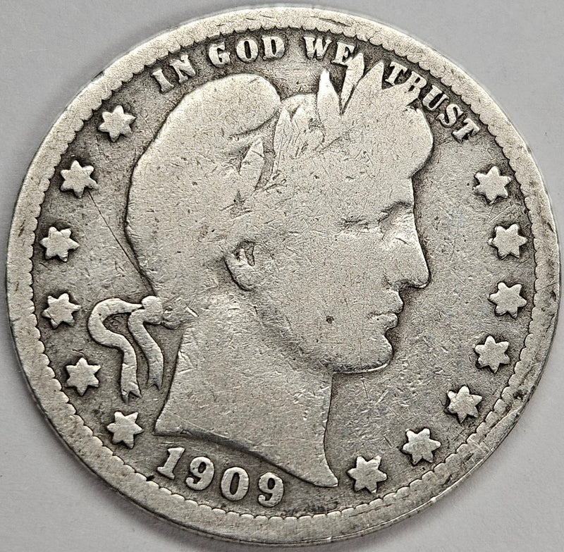 1909-O Barber Quarter Good