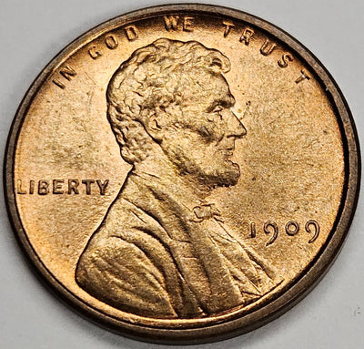1909 VDB Lincoln Cent Choice BU Red
