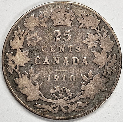 1910 Canadian Quarter Fine