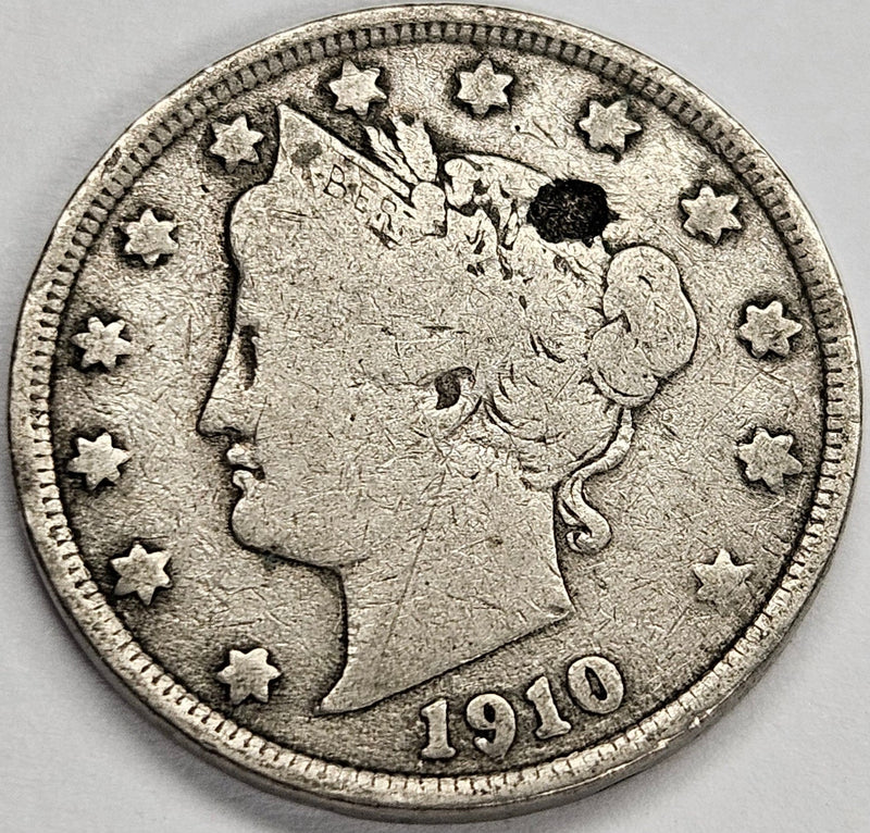 1910 Liberty Nickel VG obverse dig