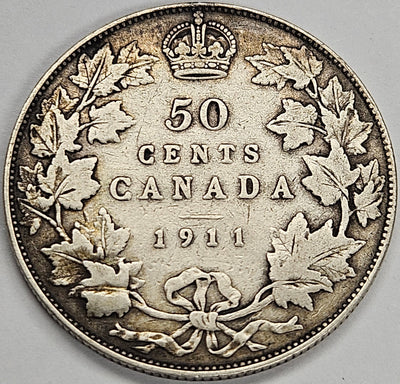 1911 Canadian Half Fine/VF