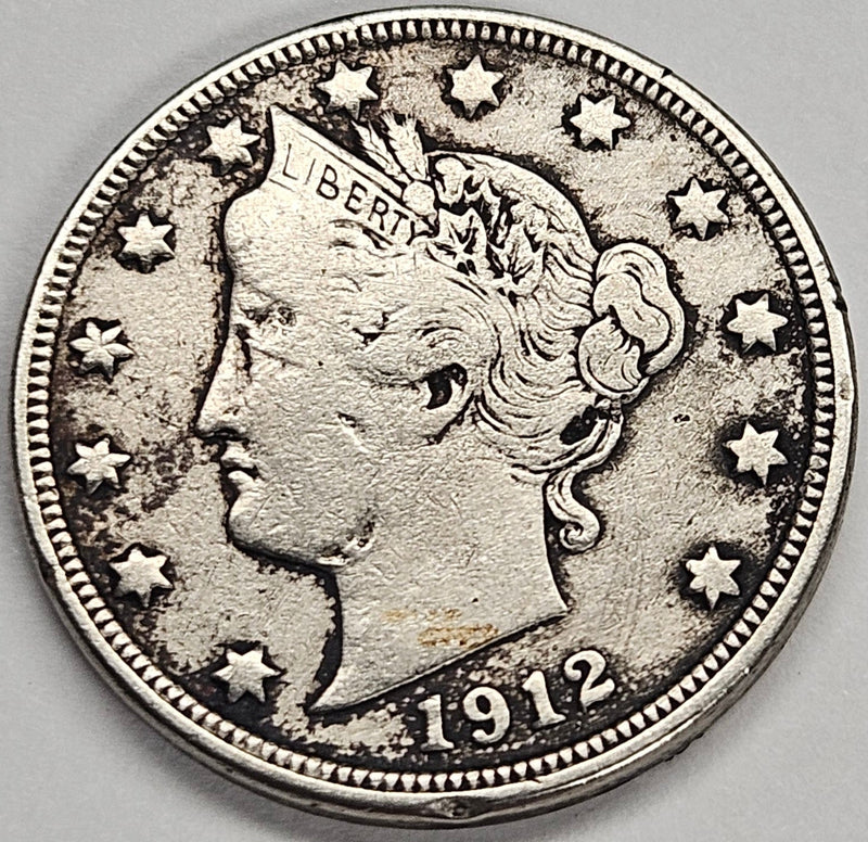 1912 Liberty Nickel VF cleaned