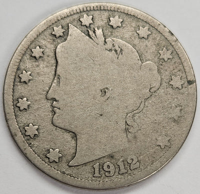 1912-S Liberty Nickel Good