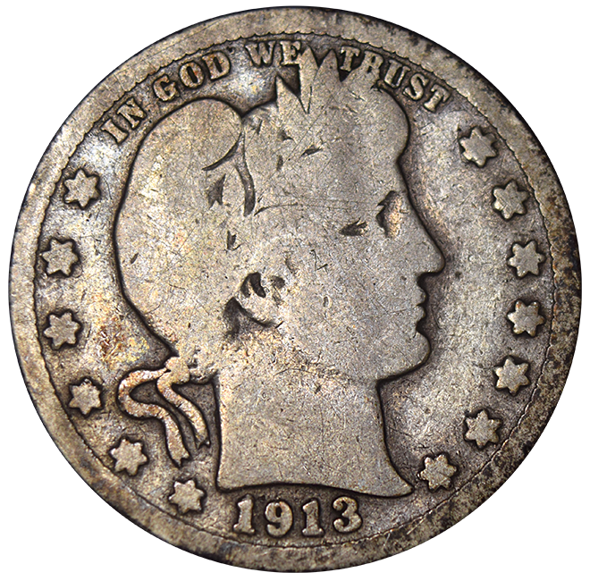 1913-D Barber Quarter Good