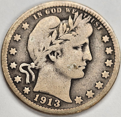 1913 Barber Quarter VG/Fine