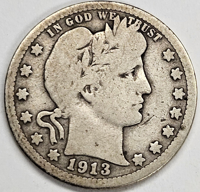 1913 Barber Quarter Very Good