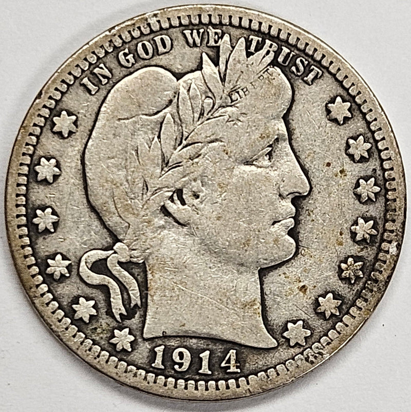1914 Barber Quarter Very Fine