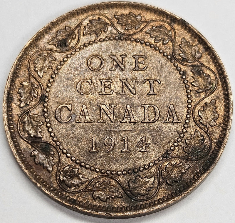 1914 Canadian Cent Choice About Uncirculated