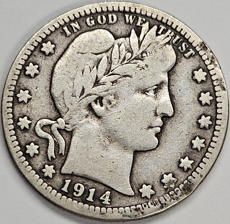 1914-D Barber Quarter . . . . Fine/VF