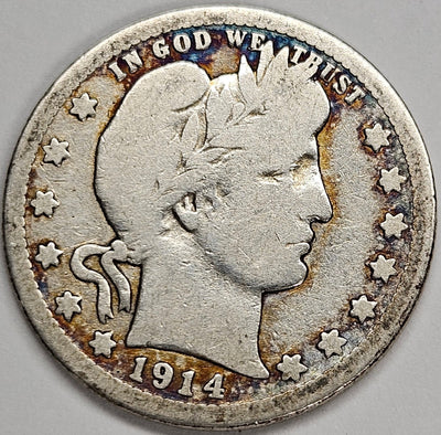 1914-D Barber Quarter Very Good