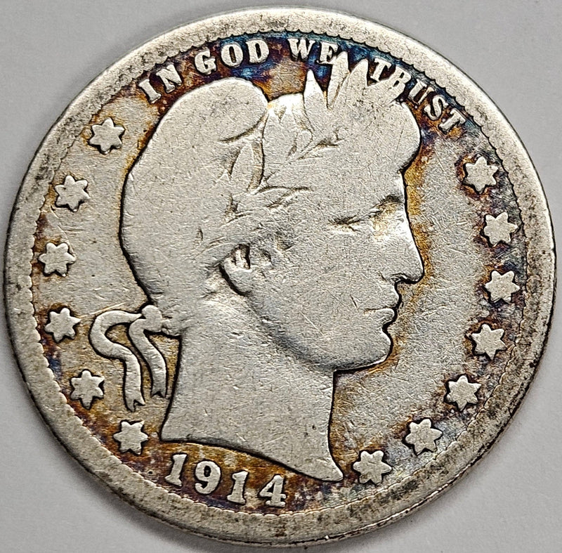 1914-D Barber Quarter Very Good