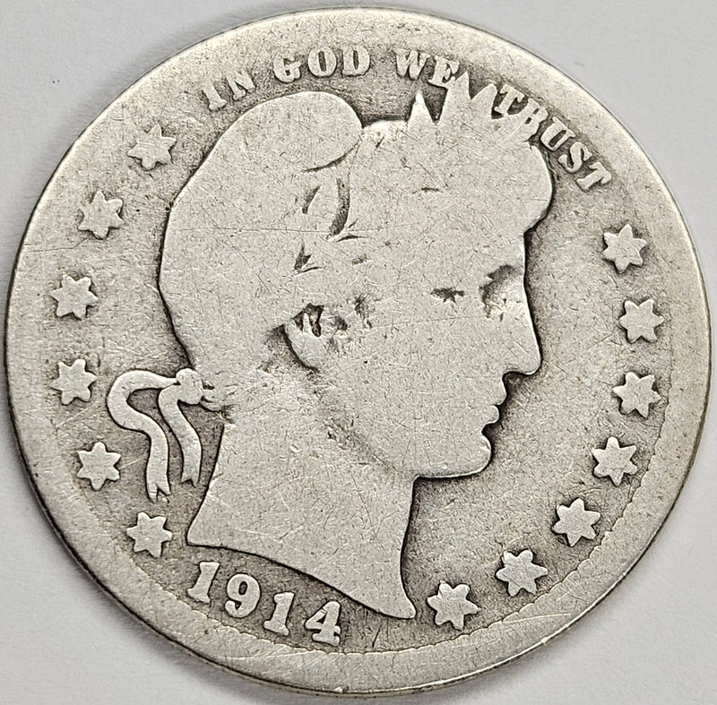 1914-S Barber Quarter . . . . AG/Good