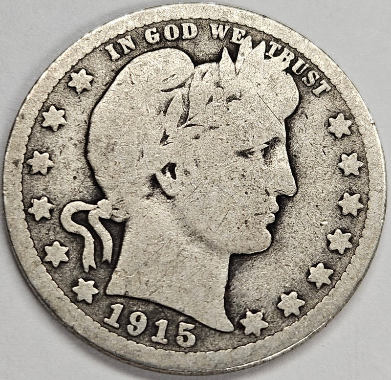 1915 Barber Quarter Good
