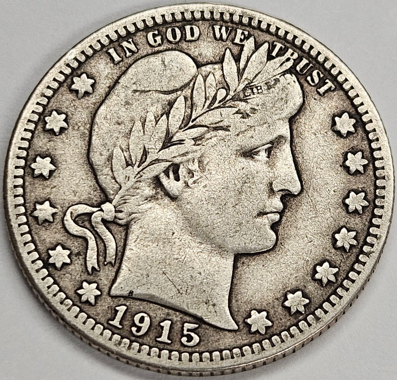 1915 Barber Quarter . . . . VF/XF