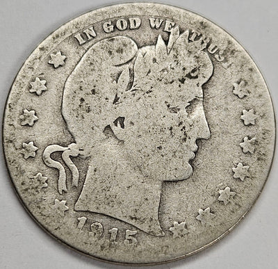 1915-S Barber Quarter About Good