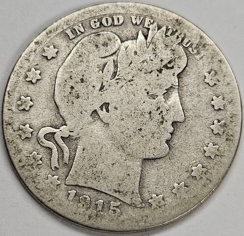1915-S Barber Quarter About Good