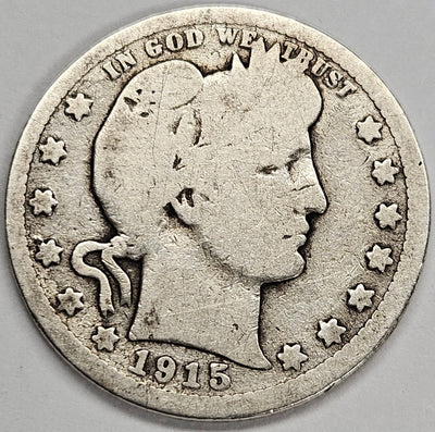 1915-S Barber Quarter Good
