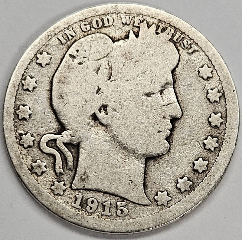 1915-S Barber Quarter Good