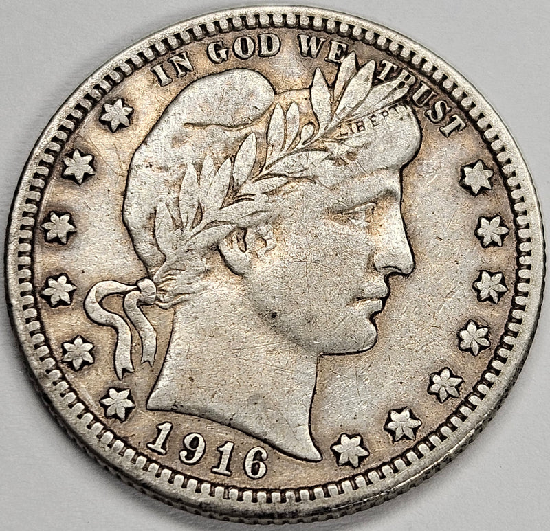 1916 Barber Quarter . . . . XF/AU