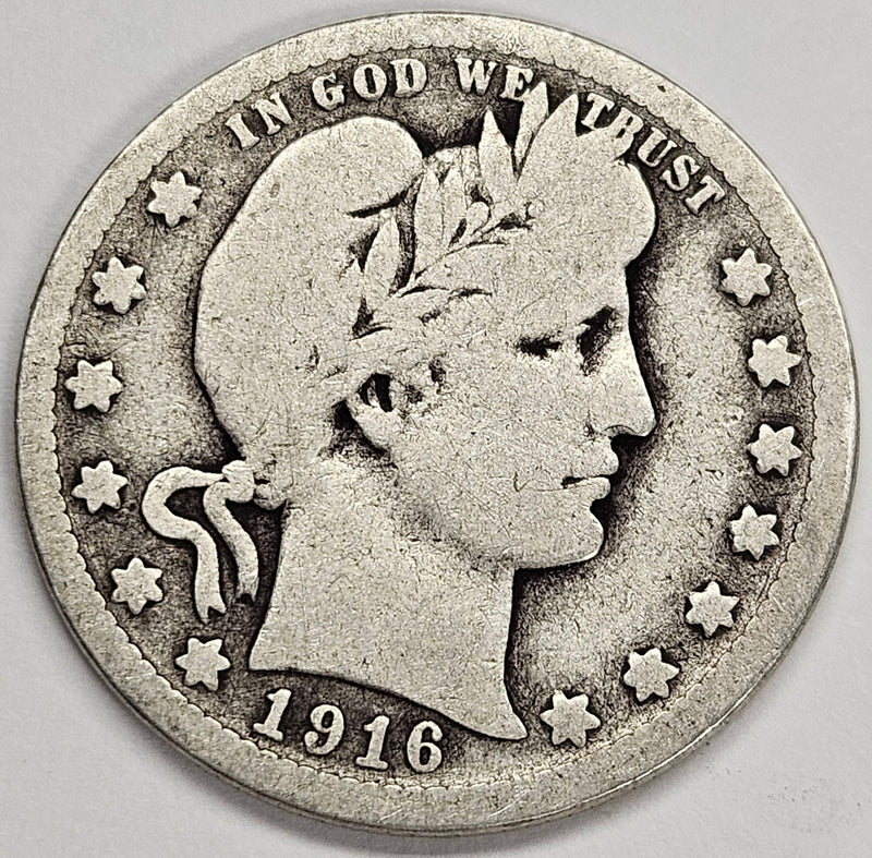 1916-D Barber Quarter Good/VG