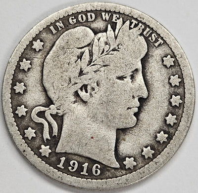 1916-D Barber Quarter VG/Fine