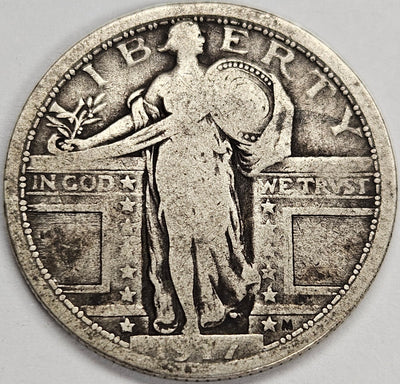 1917 Type 1 Standing Liberty Quarter Fine