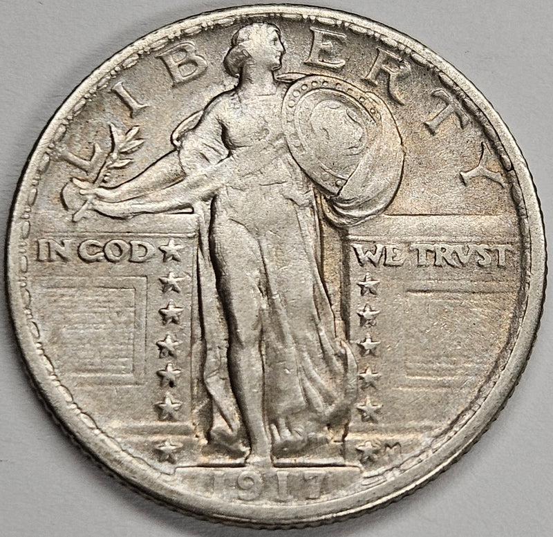 1917 Type 2 Standing Liberty Quarter . . . . Choice About Uncirculated