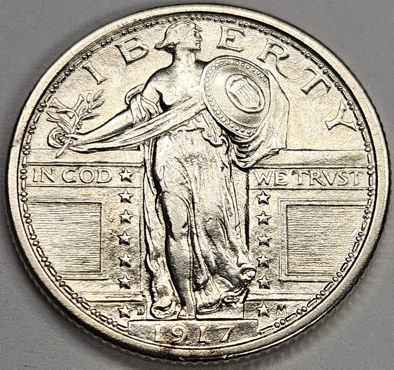 1917-D Type 1 Standing Liberty Quarter . . . . Select Brilliant Uncirculated