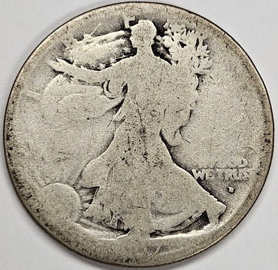 1917-D Obverse Walking Liberty Half About Good