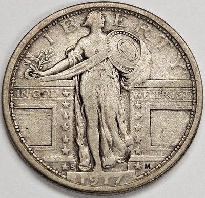 1917-S Type 1 Standing Liberty Quarter Very Fine