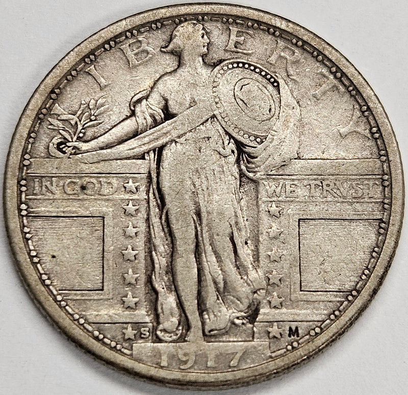 1917-S Type 1 Standing Liberty Quarter Very Fine