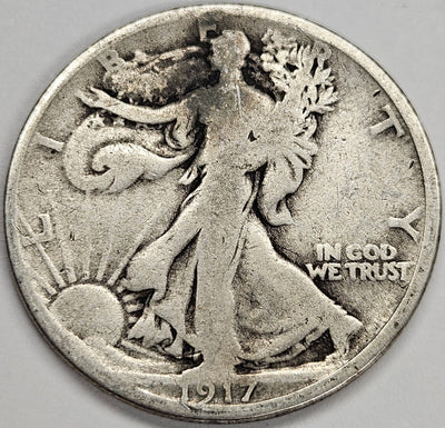1917-S Reverse Walking Liberty Half Very Good