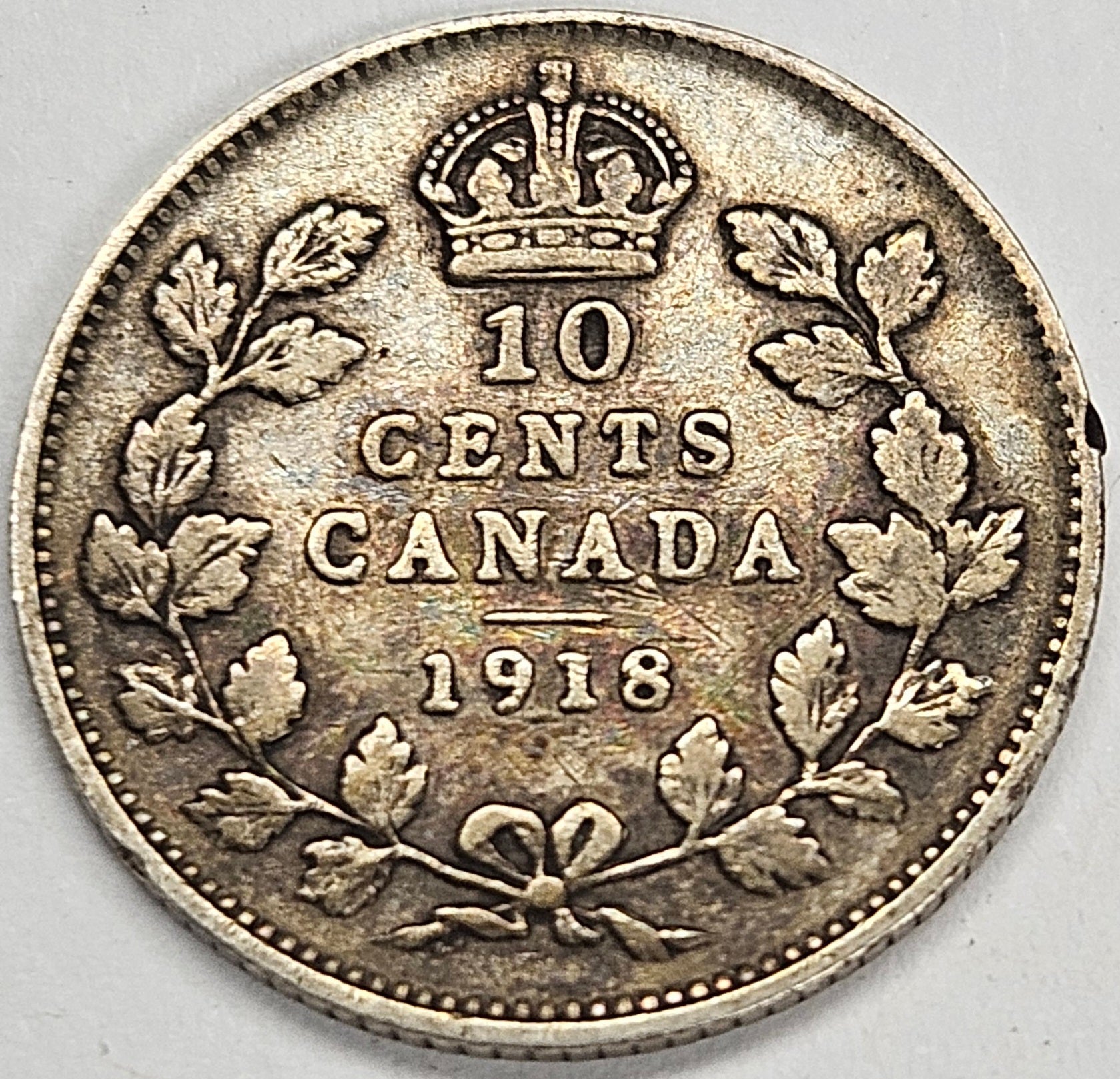 1918 Canadian 10 Cents Very Fine – Mount Vernon Coin