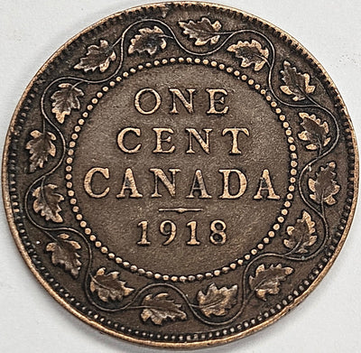 1918 Canadian Cent VF/XF
