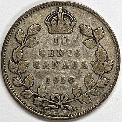 1920 Canadian 10 Cents Fine