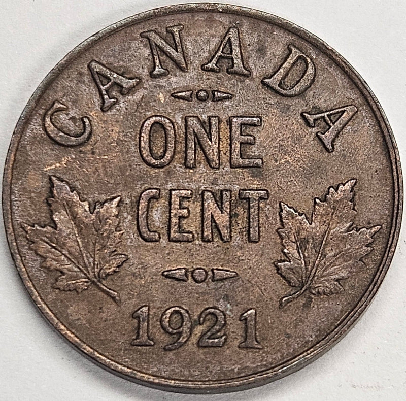 1921 Canadian Cent Choice About Uncirculated