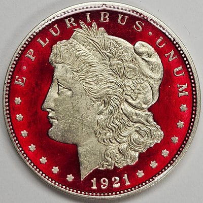 1921 Morgan Dollar BU enameled