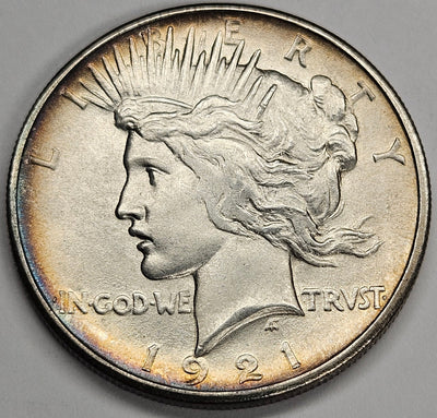 1921 Peace Dollar Choice BU+