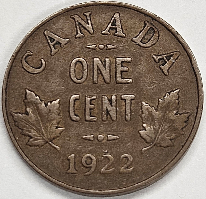1922 Canadian Cent Very Fine
