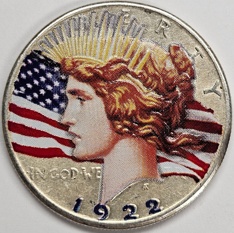 1922 Peace Dollar BU painted