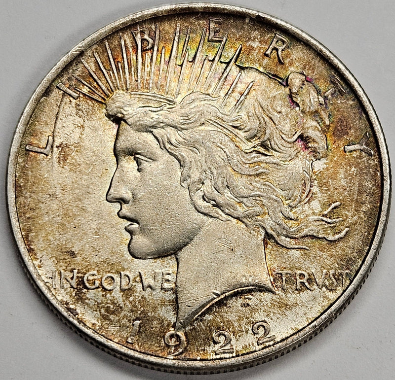 1922 Peace Dollar Gem BU Toned