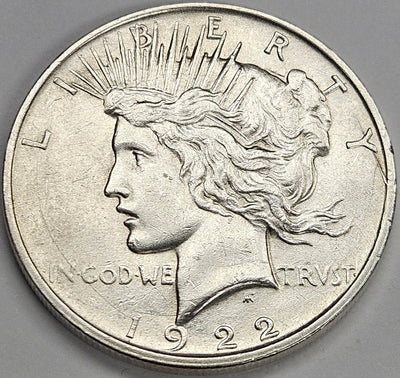 1922-D Peace Dollar Choice About Uncirculated