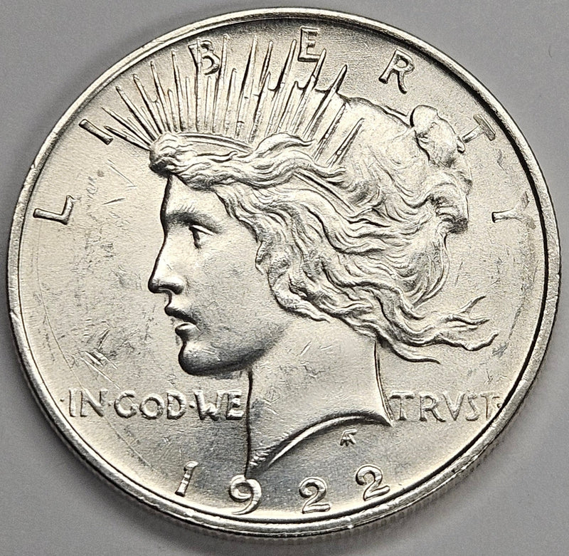 1922-D Peace Dollar Select BU+