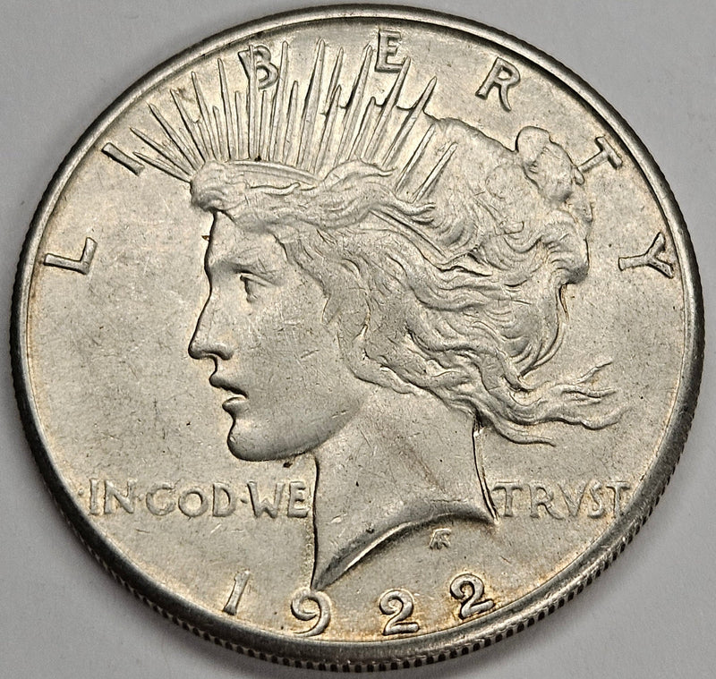 1922-S Peace Dollar Choice About Uncirculated