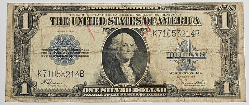 $1.00 1923 Silver Certificate Fr. 237 . . . . Fine bank stamp