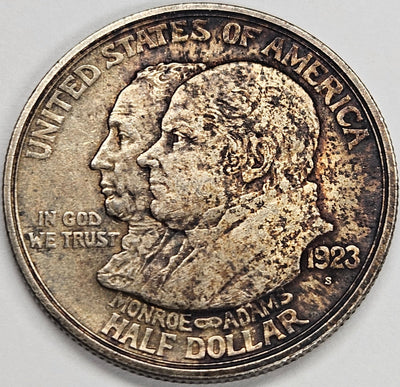 Monroe Half 1923-S Choice BU Toned
