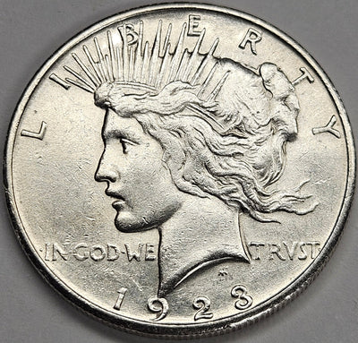 1923-S Peace Dollar Choice About Uncirculated