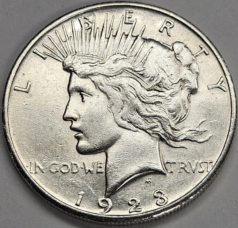 1923-S Peace Dollar Choice About Uncirculated
