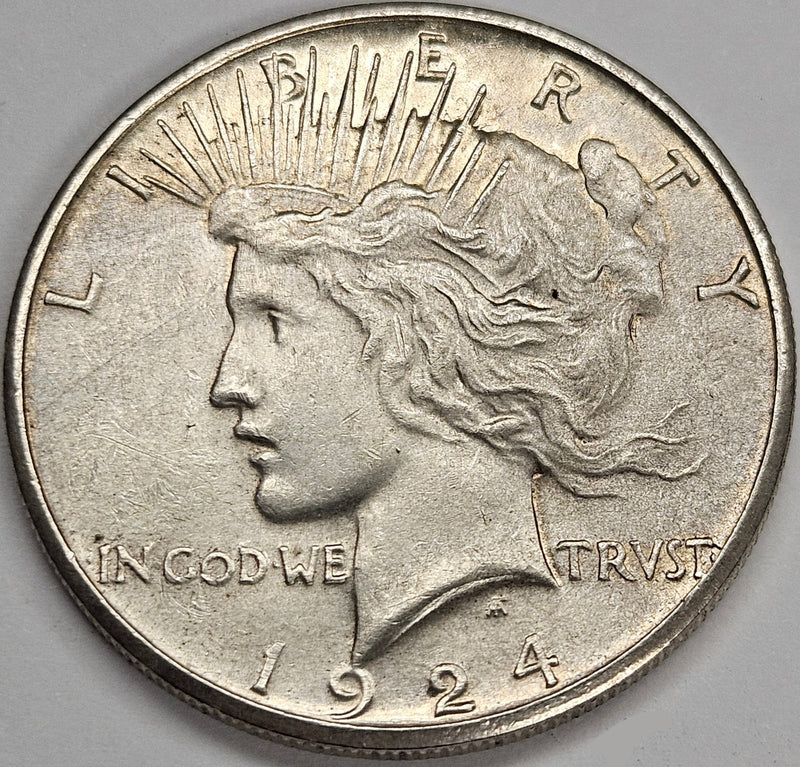 1924-S Peace Dollar Select BU+